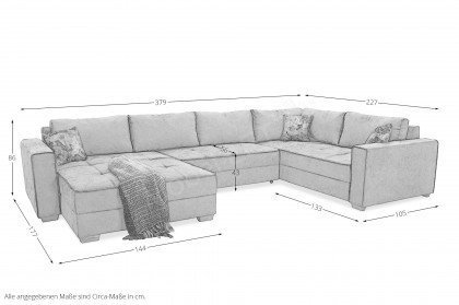 Brixen von Job - Wohnlandschaft Ausführung rechts beige