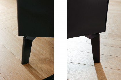 Scale-Sleep von Rauch Black - Bett schwarz mit Polsterkopfteil champagner