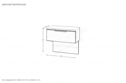 Scale-Sleep von Rauch Black - Bett schwarz mit Polsterkopfteil champagner