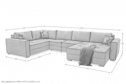 Brixen von Job - Wohnlandschaft Ausführung links beige
