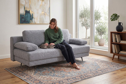 Fia von Restyl - Schlafsofa mit Bettkasten in Grau-Melange