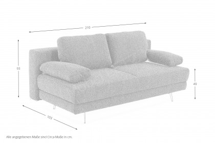 Fia von Restyl - Schlafsofa mit Bettkasten in Grau-Melange