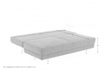 Fia von Restyl - Schlafsofa mit Bettkasten in Grau-Melange