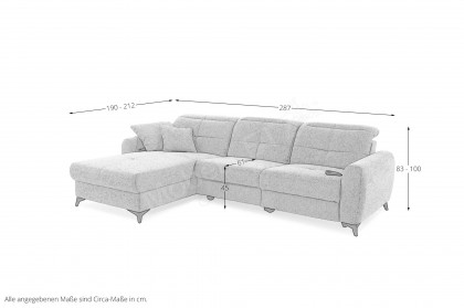 Chillout von Job - Ecksofa Ausführung links grau