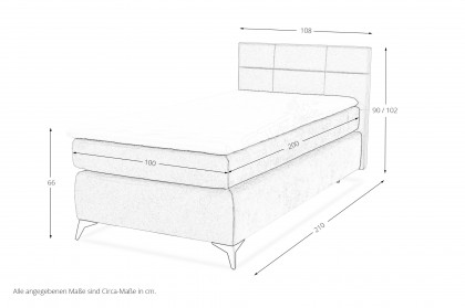 Nele-Dream von Jockenhöfer - Boxspringbett 120 pistazie