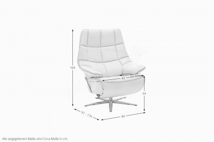 HU-CA15018 von Hukla - Funktionssessel weiss