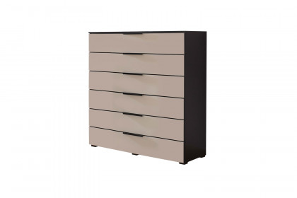 Scale-Box von Rauch Black - Kommode Mattglas champagner - schwarz