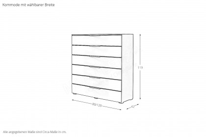 Scale-Box von Rauch Black - Kommode Mattglas champagner - schwarz