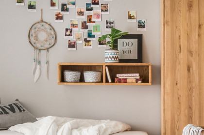 Mido von SKALIK - Wandregal horizontal oder vertikal verwendbar - Eiche natur