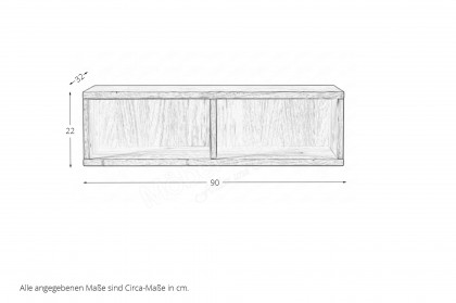 Mido von SKALIK - Wandregal horizontal oder vertikal verwendbar - Eiche natur