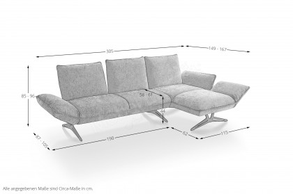 KOINOR Buddy - Eckgarnitur rechts gelb