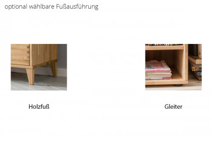 Mido von SKALIK - Nachtkommode mit 2 Schubfächern - Eiche natur geölt