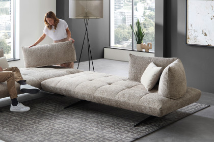 Quebec von Sofaschmiede - Sofagarnitur links taupe