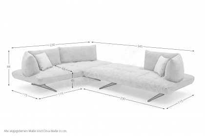 Quebec von Sofaschmiede - Sofagarnitur links taupe