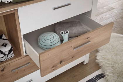 Filou-LE25 von POL Power - Wickelkommode weiß - Eiche Artisan