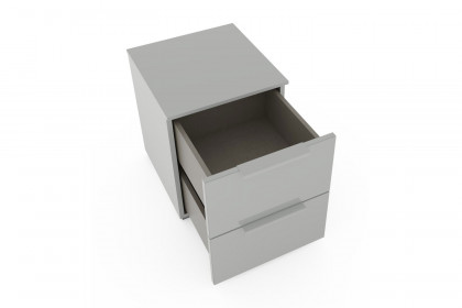 Scale-Box von Rauch Black - Nachttisch Glas seidengrau glänzend