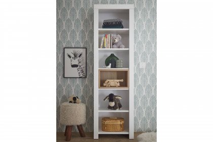 Filou-LE25 von POL Power - Standelement schmal weiß - Eiche Artisan