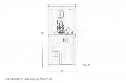 Filou-LE25 von POL Power - Hängeregal rechteckig Eiche Artisan