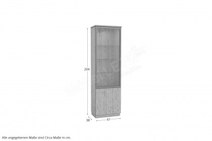 Tessaro-living von Schösswender - Vitrine TE 20 Wildeiche/ Samtöl