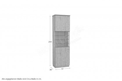 Tessaro-living von Schösswender - Vitrine TE 24 Wildeiche/ Samtöl