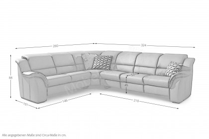 Medicus von Polsteria - Polstergarnitur rechts elephant