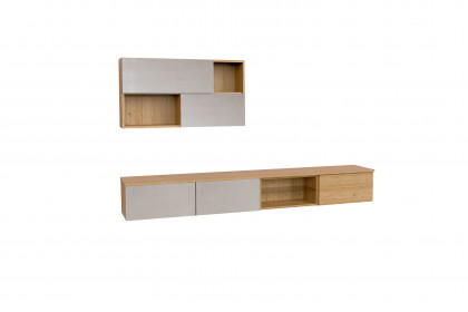 Tessaro-living von Schösswender - Wohnwand TE 17 Wildeiche/ Samtöl