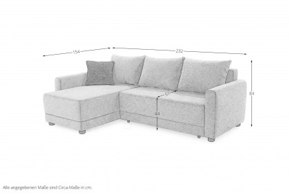 Venezia von Job - Ecksofa Ausführung links beige