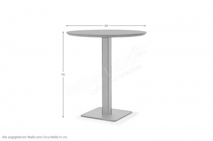 Helmond von Musterring - Bartisch mit schwarzem Gestell