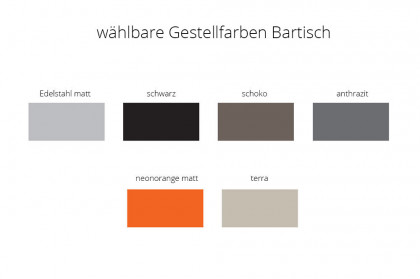 Helmond von Musterring - Bartisch mit schwarzem Gestell