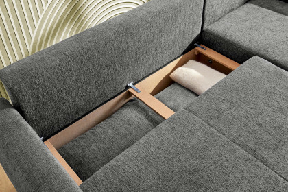 Venezia von Job - Eckcouch Variante rechts dunkelgrau