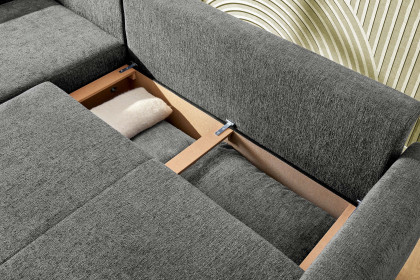 Venezia von Job - Eckcouch Variante links dunkelgrau