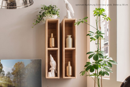 Mido von SKALIK - Regal mit 3 offenen Fächern ca. 134 cm breit - Eiche tabak