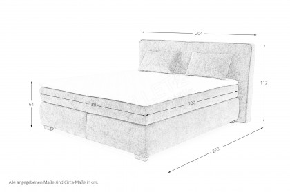 Valentina Mix von Jockenhöfer - Boxspringbett 180 greige