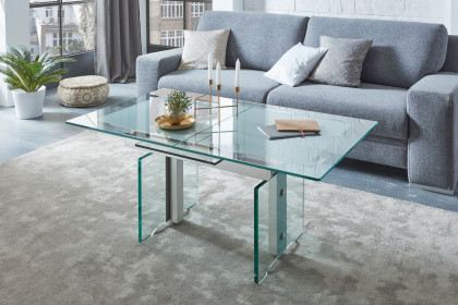 2181 von Vierhaus - Couchtisch aus Glas mit Auszug