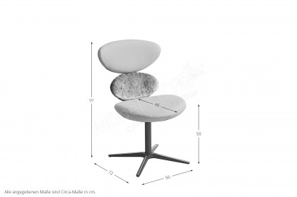 KOINOR 1265 - Polsterstuhl in Leder & Velours