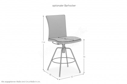 Helmond von Musterring - Bartisch mit mit Facettenkante
