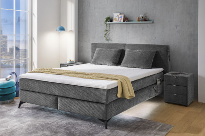 Kira-Dream von Jockenhöfer - Boxspringbett 180 Cord grau