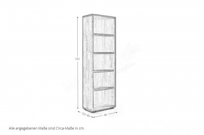 Mido von SKALIK - Standregal mit 5 Fächern Eiche natur ca. 46 cm breit