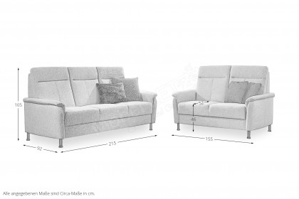 Porto von Dietsch - Sofa-Duo silber