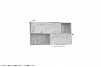 Tessaro-living von Schösswender - Hängeschrank TE 17OL Wildeiche/ Samtlack