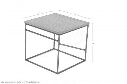 Montparnasse aus der Kollektion Letz - Beistelltisch Nussbaum/schwarz 2. Wahl