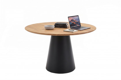 Tario von Musterring - Esszimmertisch mit Kegelsäule in Schwarz