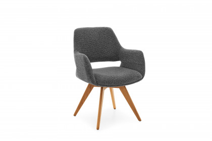 Tario von Musterring - Esszimmertisch mit Kegelsäule in Schwarz