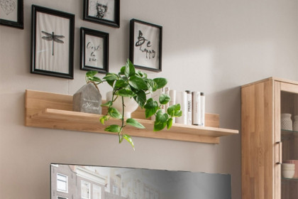 Mido von SKALIK - Wandregal Eiche massiv bianco geölt