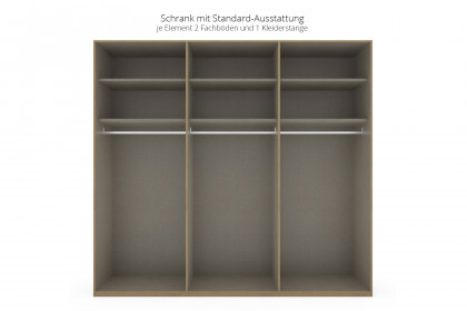 Scale-Slide-Wood von Rauch Black - Schrank Eiche teilmassiv - Mattglas schwarz