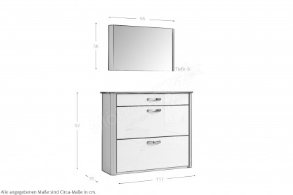 Melodie von ArredoKit - Garderobenset in Glas Weiß