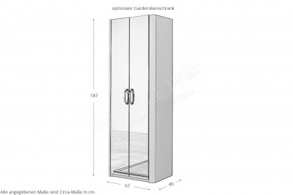 Melodie von ArredoKit - Garderobenset in Glas Weiß