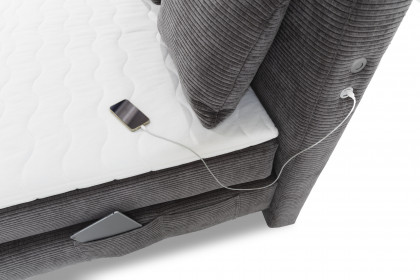 Kira-Dream-Mix von Jockenhöfer - Boxspringbett 180 Cord in Grau
