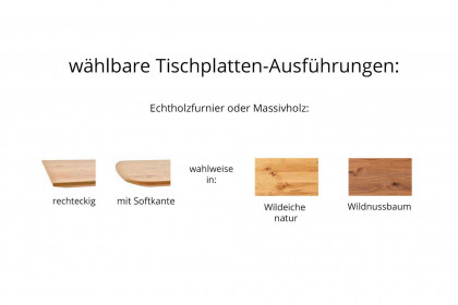 KOINOR T1066 - Esstisch mit Echtholzfurnier-Platte