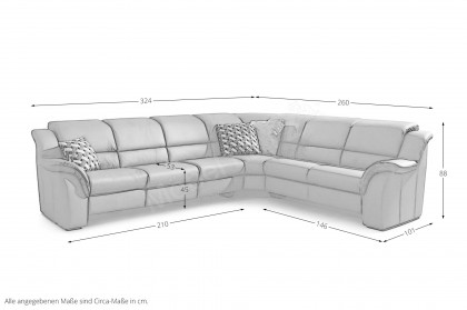Medicus von Polsteria - Polstergarnitur rechts elephant